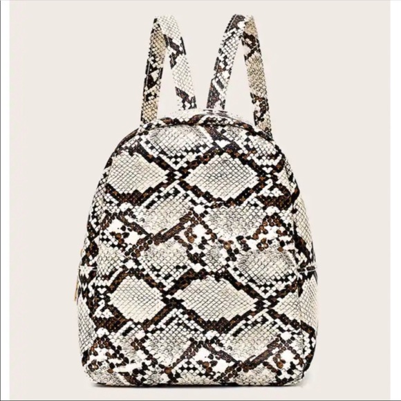 Other - Mini Snake Skin Print Vinyl Backpack